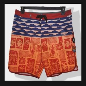 HURLEY Men's Phantom Tahiti Volley 18"  Swim Shorts - 32" Waist NWOT Swim Trunks